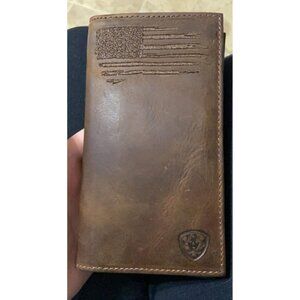 Men's Rodeo Wallet with Distressed USA Flag and Shield Logo